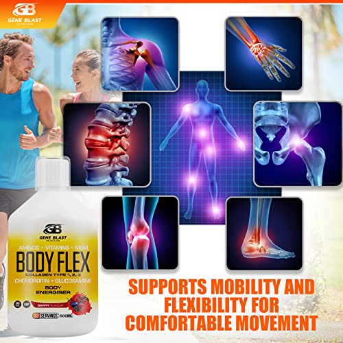 Gene Blast Body Flex, Liquid Joint Supplement w/Hydrolysed Collagen Type1 2 3 Plus Glucosamine GENE BLAST Au supplements