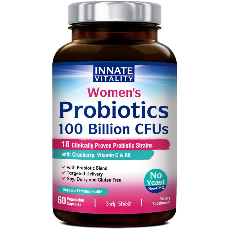 Innate Vitality Women’s Probiotics, 100 Billion CFUs 18 Strains, with Cranberry, Vitamin C Innate Vitality Au supplements