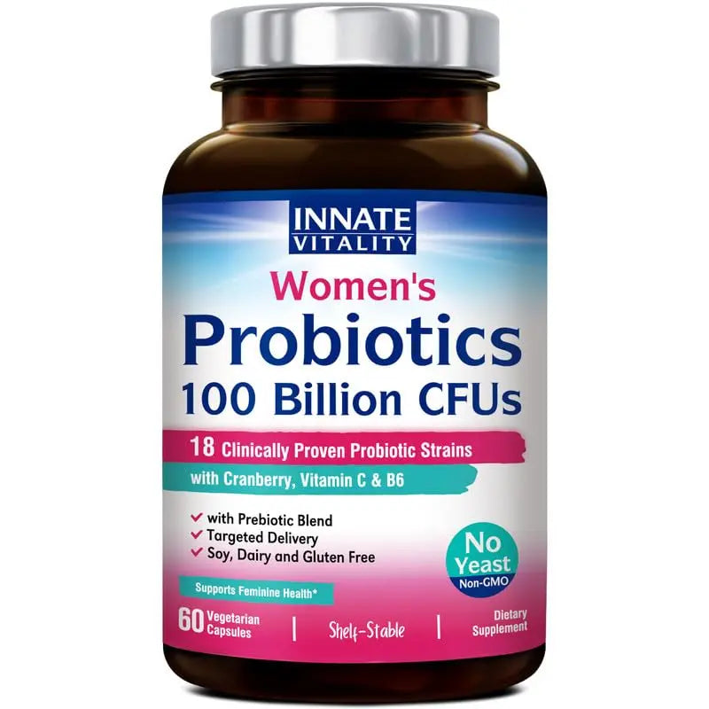 Innate Vitality Women’s Probiotics, 100 Billion CFUs 18 Strains, with Cranberry, Vitamin C Innate Vitality uk supplements