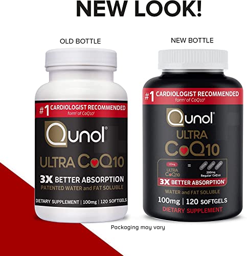 Qunol CoQ10 100mg Softgels, Ultra CoQ10 100mg, 3x Better Absorption, Antioxidant Qunol Au supplements