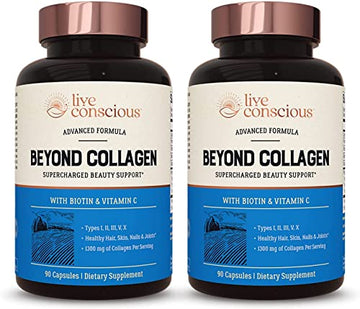 Live Conscious Beyond Collagen Multi Collagen Capsules - Types I, II, III, V & X Live Conscious Au supplements