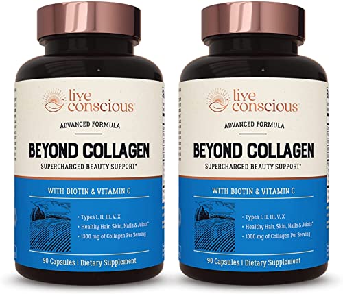 Live Conscious Beyond Collagen Multi Collagen Capsules - Types I, II, III, V & X Live Conscious Au supplements