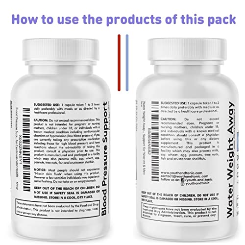 Youth & Tonic Daily Water Weight Away Pills and Blood Pressure Support Supplements/Natural Youth & Tonic Au supplements