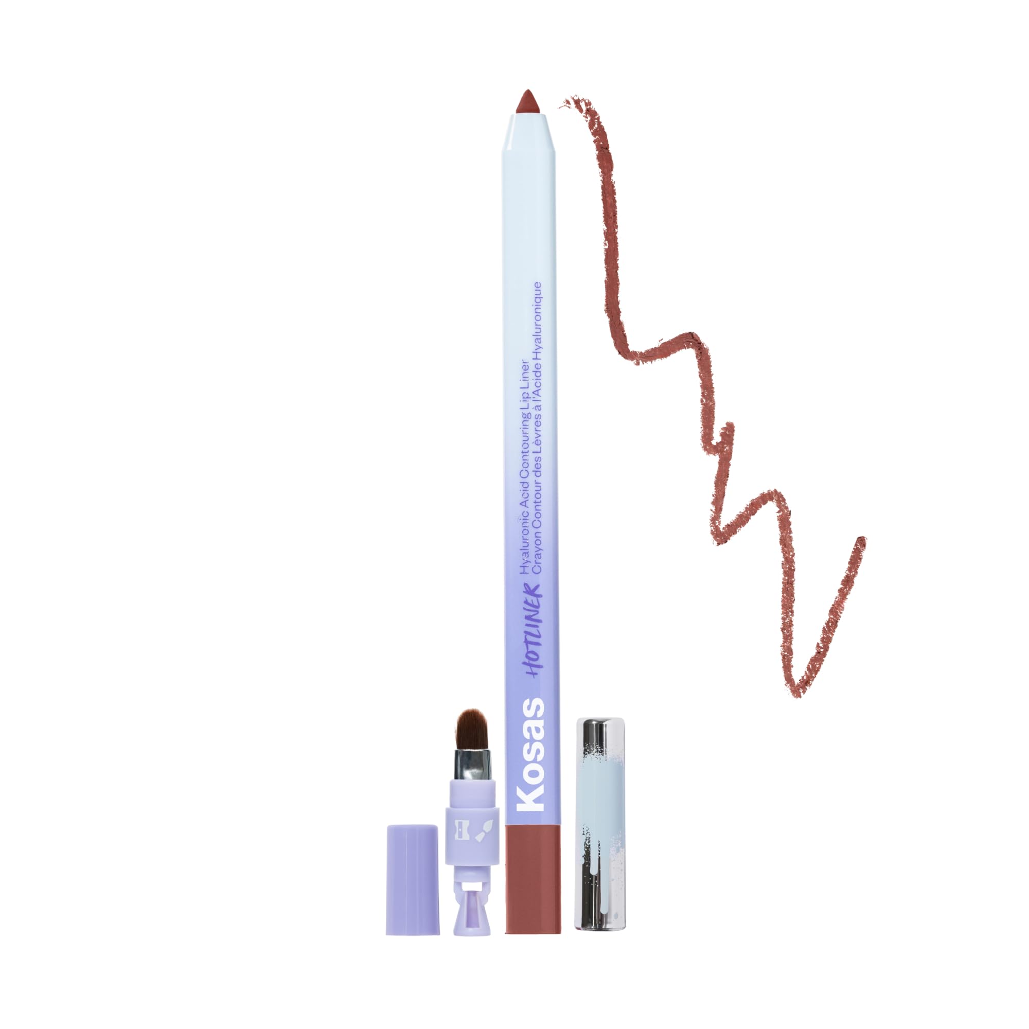 Kosas Hotliner Retractable Lip Liner Pencil with Built-In Brush & Sharpener - Easy Contouring, Hydrating, Long-Lasting- Pigmented Creamy Texture for Plumping Lips - Hyaluronic Acid & Konjac - Infinite Kosas Au supplements
