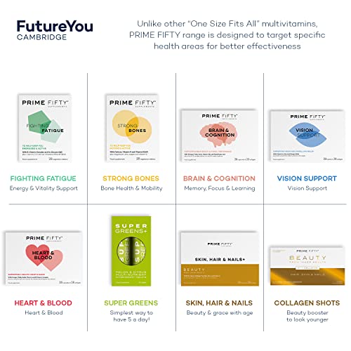 Prime Fifty Strong Bones Supplements – 28 Multivitamin Tablets with Calcium, Magnesium FutureYou Cambridge Au supplements