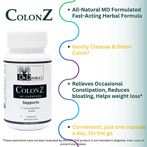 Dr. Dhoble’s Remedies ColonZ Colon Cleanser & Detox – Helps Occasional Constipation DR. DHOBLE’S REMEDIES Au supplements