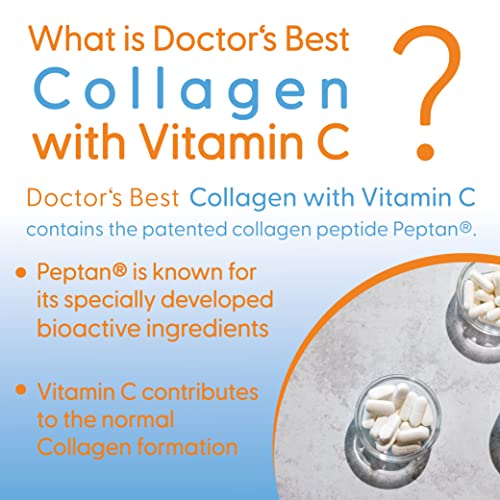 Doctor's Best, Collagen Types 1 and 3, Peptane & Vitamin C, 1,000mg, 180 Tablets Doctor's BEST Au supplements