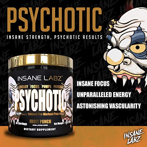 Insane Labz Psychotic Gold, High Stimulant Pre Workout Powder, Extreme Lasting Energy Insane Labz Au supplements