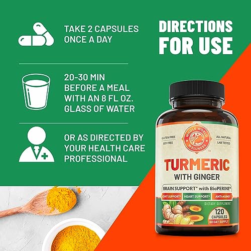 Organic Turmeric Curcumin with Ginger and Black Pepper for Max Absorption WHOLE WORLD WELLNESS Au supplements