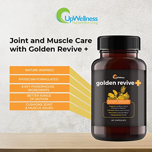 UpWellness Golden Revive + Joint Support with Quercetin, Magnesium, and Turmeric UpWellness Nutrient-Rich Living Au supplements