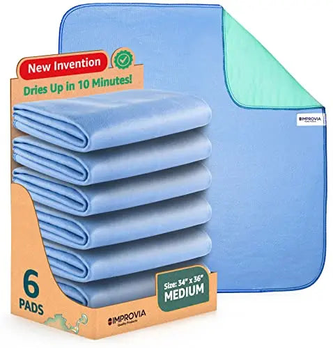 IMPROVIA® Washable Underpads, 34" x 36" (Pack of 6) - Heavy Absorben IMPROVIA uk supplements