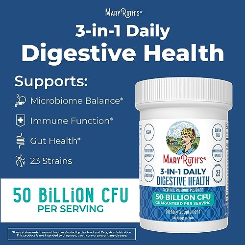 Mary Ruth's 3 in 1 Digestive Health Probiotic, 30 CT MaryRuth Organics Au supplements