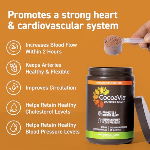 CocoaVia Cardio Health Cocoa Powder, 60 Servings, 500mg Cocoa Flavanols CocoaVia Au supplements