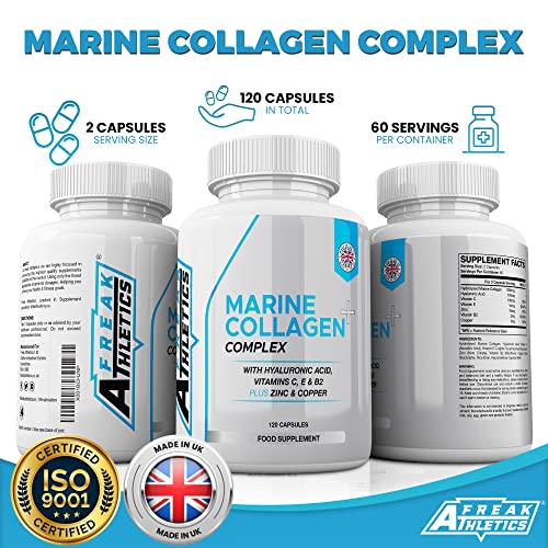 Marine Collagen 1000mg - Type 1 Hydrolysed Collagen - Enhanced with Hyaluronic Acid, Vitamin C Freak Athletics Au supplements