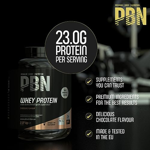 PBN - Premium Body Nutrition Whey Protein 2.27kg Chocolate, New Improved Flavour Premium Body Nutrition Au supplements