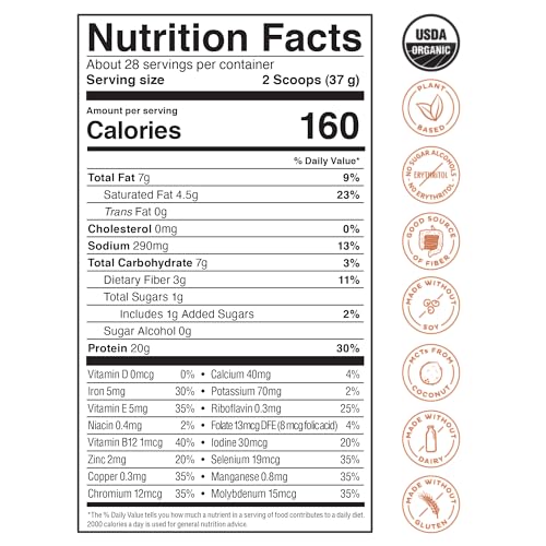 KOS Organic Vegan Protein Powder with 50mg Caffeine, Salted Caramel Coffee KOS Au supplements