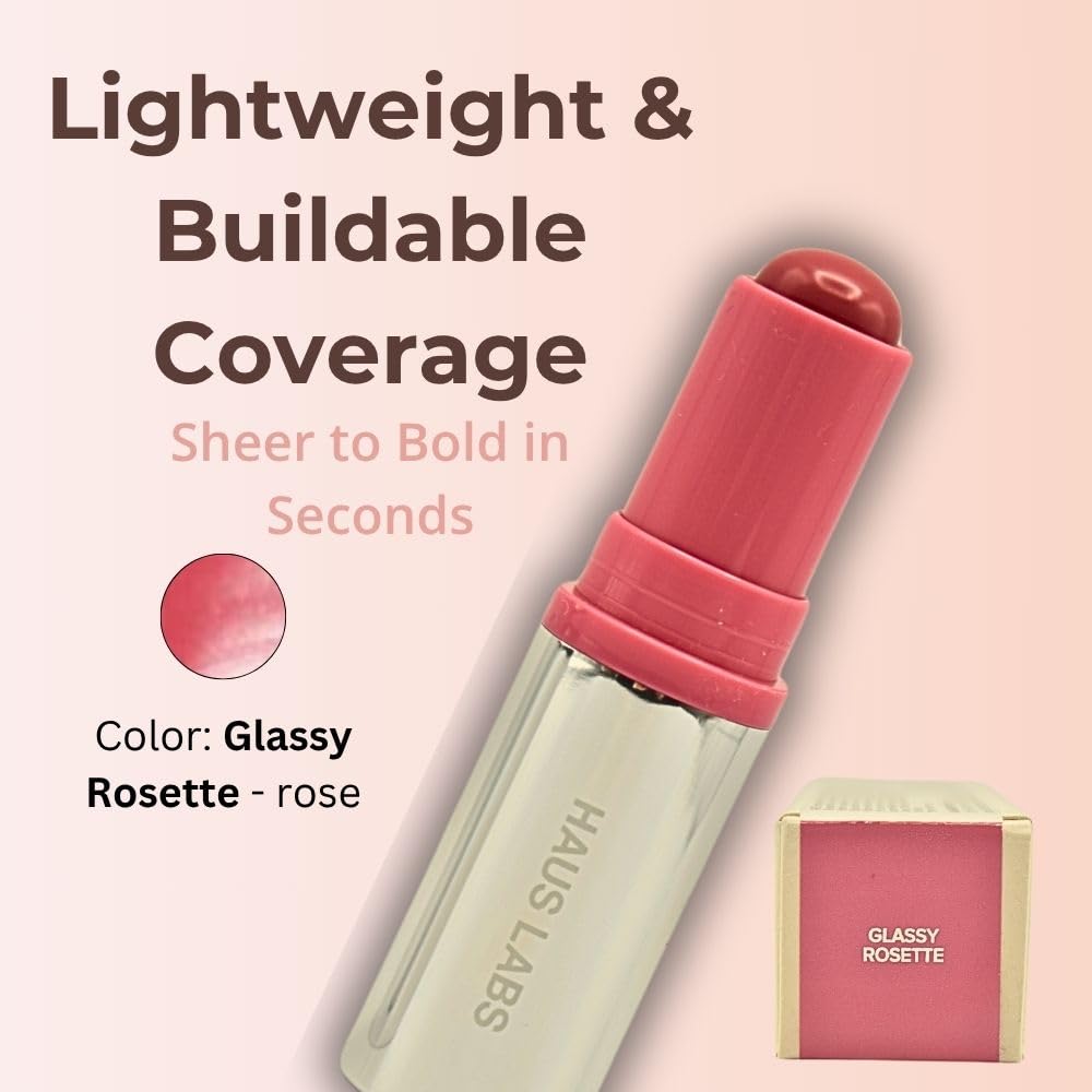 Haus Labs Color Fuse Longwear Hydrating Glassy Lip + Cheek Blush Balm Stick - Glassy Rosette Haus Laboratories Au supplements
