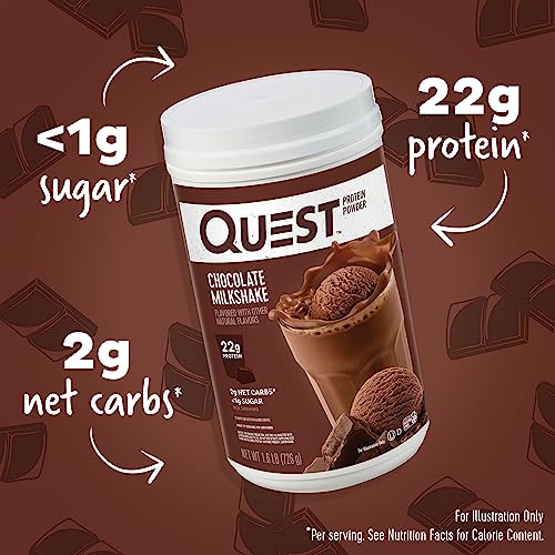 Quest Nutrition Chocolate Milkshake Protein Powder, 22g Protein, 2g Net Carbs, 1g Sugar Quest Nutrition Au supplements