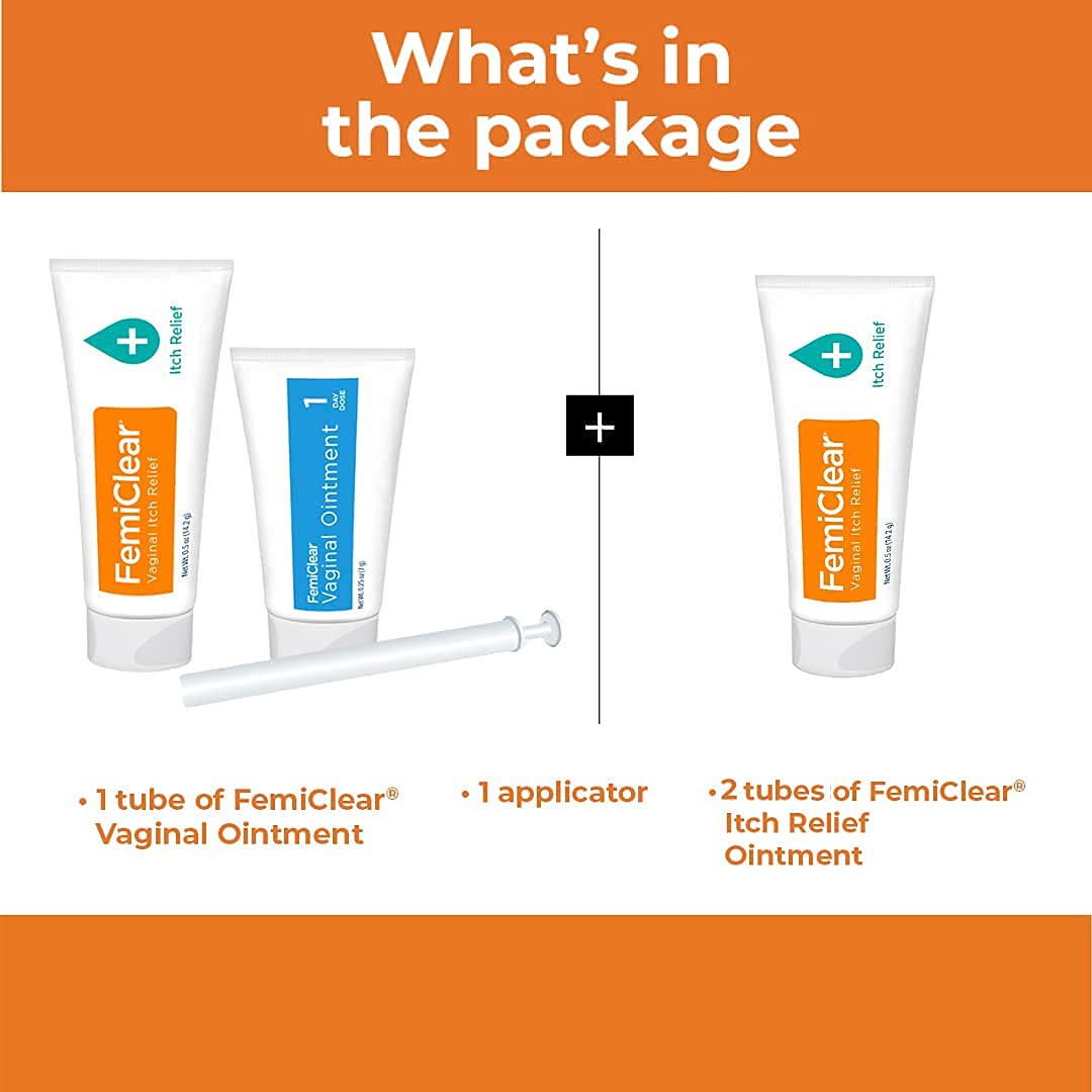 FemiClear 1-Day Yeast Infection Treatment & Vaginal Itch Relief Ointment - Fast Relief Bundle (Pack of 2) FemiClear Au supplements