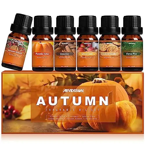 Autumn Fragrance Oil Set, Premium Fall Essential Oils for Diffuser and Candle Making -Cinnamon ARVIDSSON uk supplements