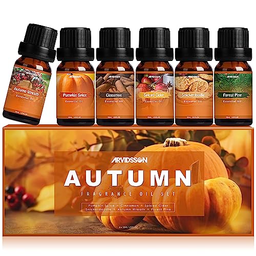 Autumn Fragrance Oil Set, Premium Fall Essential Oils for Diffuser and Candle Making -Cinnamon ARVIDSSON Au supplements