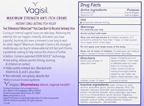 Vagisil Maximum Strength Anti Itch Creme, 1 Ounce Vagisil Au supplements