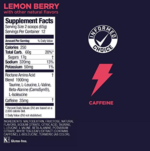 GU Energy Roctane Ultra Endurance Energy Drink Mix, Lemon Berry, 1.72 lb GU Energy Au supplements