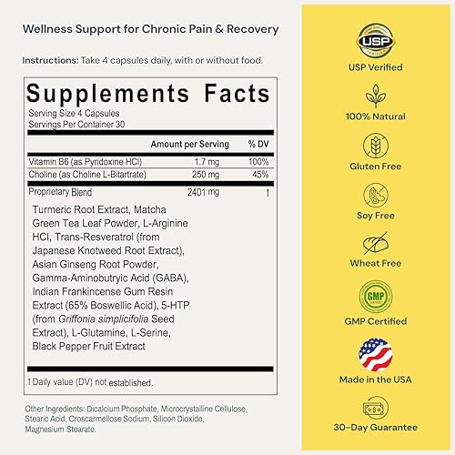 ProleevaMax Nutraceuticals Supplement – Nerve, Muscle & Joint Support with Turmeric Curcumin, Resveratrol, Ginseng & Boswellia, 13 Natural Ingredients, 120 Capsules ProleevaMax Au supplements