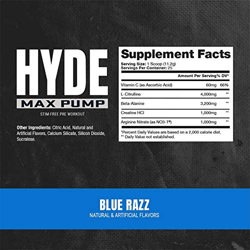 PROSUPPS Hyde Xtreme Blue Razz and Hyde Max Pump Blue Raspberry Bundle PROSUPPSUS supplements