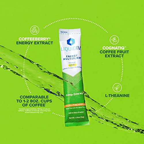 Liquid I.V. Hydration + Energy Multiplier - Yuzu Pineapple - Hydration Powder Liquid I.V. Au supplements