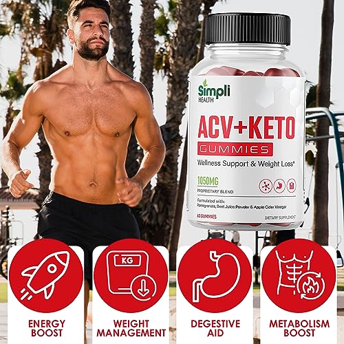 Nutrocell Simpli Health ACV Ketos Gummies Keto Apple Cider Vinegar 1050mg Nutrocell Au supplements