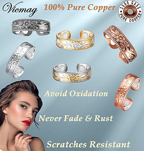 Vicmag Copper Magnetic Ring for Women, Lymphatic Drainage Ring Ladies Fingers Thumb Vicmag Au supplements