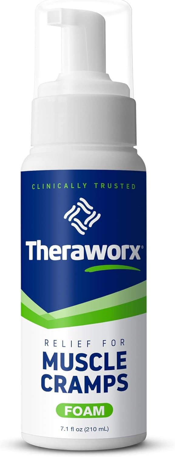 Theraworx Relief for Muscle Cramps Foam Fast-Acting Muscle Spasm, Leg Soreness with Magnesium Sulfate - 7.1 oz - 2 Count Theraworx Au supplements