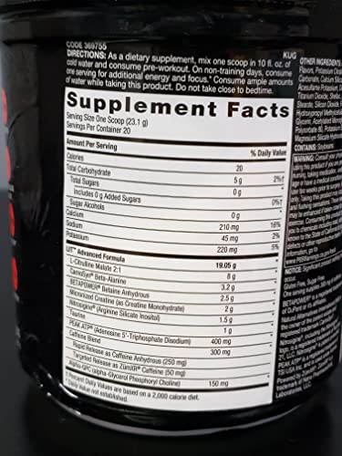 BEYOND RAW LIT AF | Advanced Formula Clinical Strength Pre-Workout Powder | Contains BEYOND RAW Au supplements