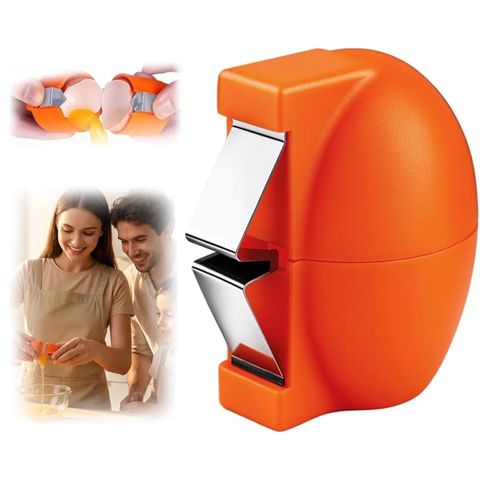 New Egg Shell Opener Egg Cracker Tool Stainless Steel, Multifunctional Egg Shell Opener for Raw Or Hard-Boiled Eggs, Kitchen Gadget for Cooking Baking (Orange Red) CLRZOL Au supplements