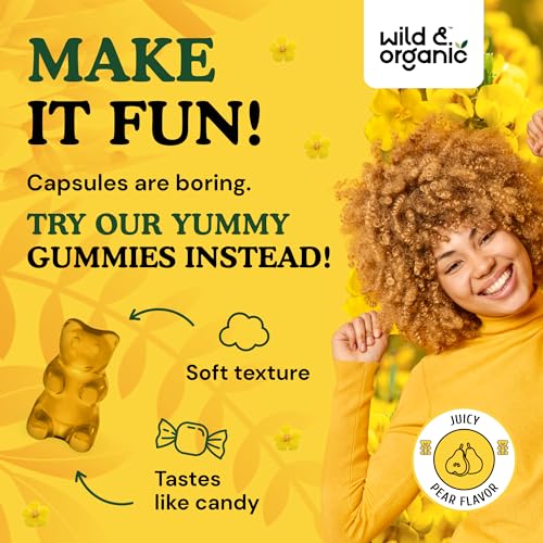 Wild & Organic Mullein Gummies - Daily Dietary Supplement for Respiratory, Digestive Wild & Organic Au supplements