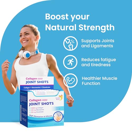 Swedish Nutra Collagen 10000 Joint Shots | High Strength Type 1, 2 & 3 Collagen for Body, Joints & Ligaments Swedish Nutra Au supplements