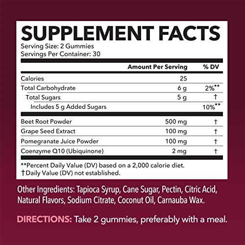 Beet Root Gummies with COQ10 Energy Supplement | Nitric Oxide Supplement for Healthy HAVASU NUTRITION Au supplements