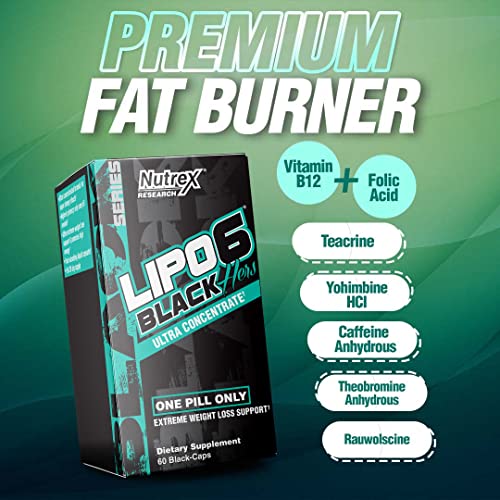 Nutrex Research Lipo-6 Black Hers Ultra Concentrate | Weight Loss Pills for Women | Fat Burner Nutrex Research Au supplements