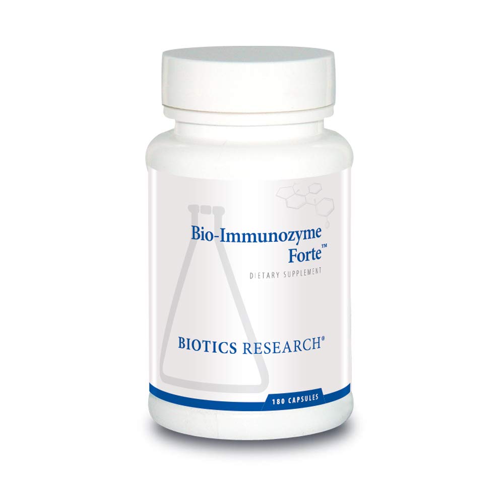 BIOTICS RESEARCH Bio Immunozyme Forte Multivitamin, Echinacea, Cayenne Pepper, Lactobacillus acidophilus, Botanicals, Probiotics, Amino Acids, Organs/Glandulars for Immune System Health 180 Capsules BIOTICS RESEARCH Au supplements
