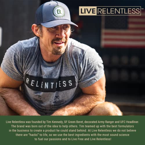 Live Relentless by Tim Kennedy, Drive Pre-Workout, Merica's Strawlemon, 30 Servings Live Relentless Au supplements