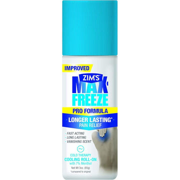 Zim's Max Freeze Muscle and Joint Pain Relief Roll-On - 3 oz, Pack of 4 Zim's Crack Creme Au supplements