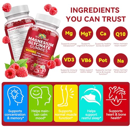 120 Count Magnesium Glycinate Gummies with L-Threonate（600mg Per Serving）,High Absorption Sugar Free Magnesium Potassium Supplement for Relaxation, Stress Relief, and Sleep Support for Adults & Kids WOJBALMN Au supplements
