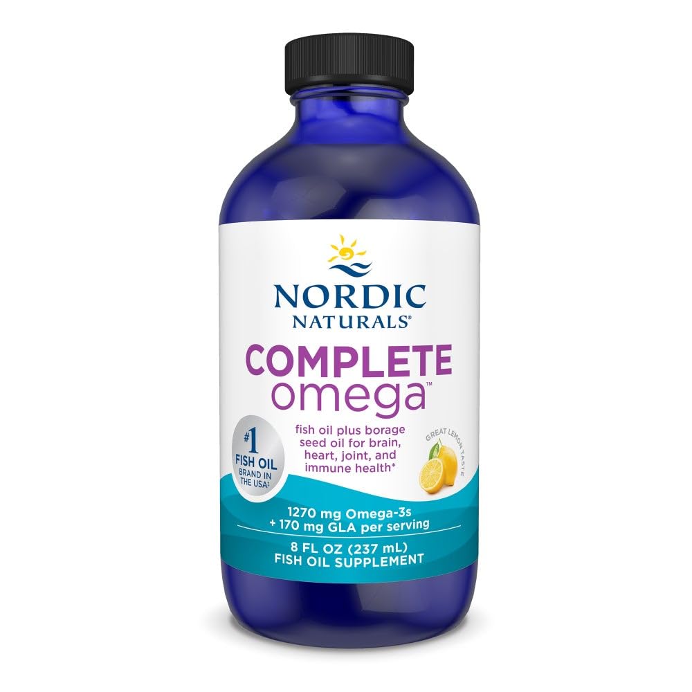 Nordic Naturals Complete Omega, Lemon Flavor - 8 oz - 1270 mg Omega-3 - EPA & DHA with Added GLA - Healthy Skin, Cognition, Positive Mood - Non-GMO - 48 Servings Nordic Naturals Au supplements