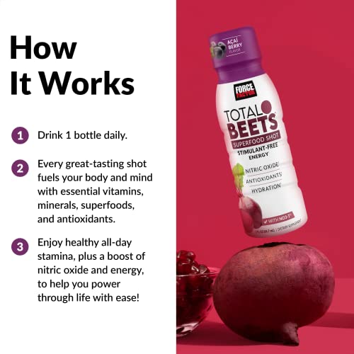 Force Factor Total Beets Superfood Shots for Healthy All-Day Stamina, Energy Drink Alternative Force Factor Au supplements