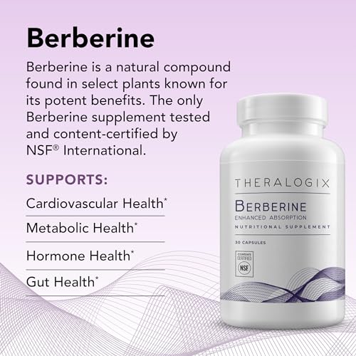 Theralogix Berberine Enhanced Absorption - 30-Day Supply - Made with Berberine Theralogix Au supplements