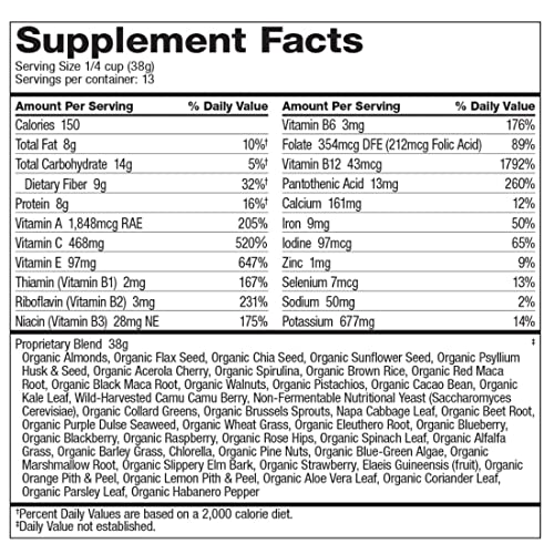 Dr. Schulze's SuperFood Ultra | Organic Super Food Powder | Vitamin B Complex and 520% Dr. Schulze's Au supplements