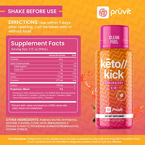 Pruvit Keto Kick Strawberry Kiwi Exogenous Ketones Exalt The Benefits of Natural Slim PRÜVIT Au supplements