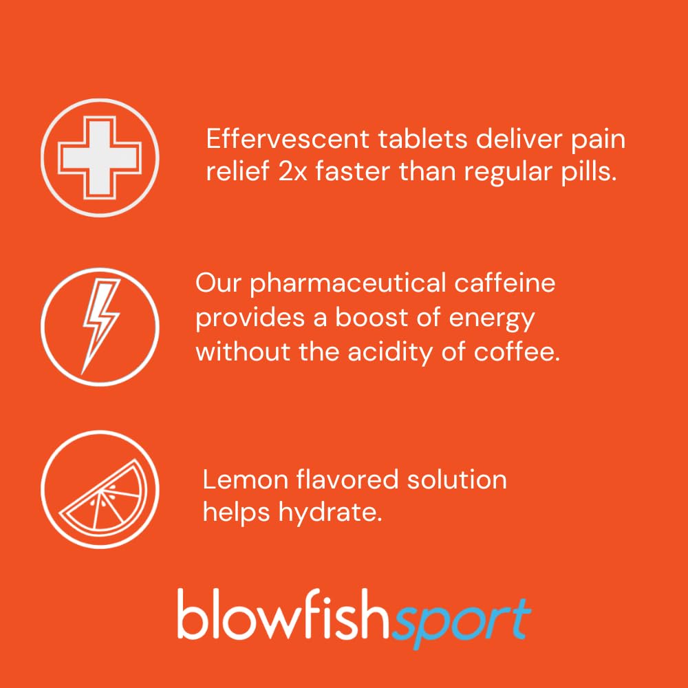 Blowfish Sport | 4 Pack | Pain Relief for Athletes | Eases Sore Muscles | Boosts Energy | Effervescent Formula Works Fast | Perfect for Morning Workouts Blowfish Au supplements