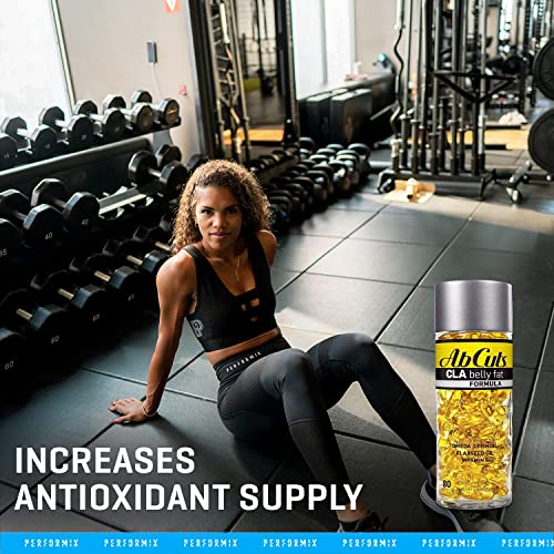 Ab Cuts CLA Belly Fat Formula - 80 Easy-to-Swallow Softgels - Omega 3 Fish Oil, Flaxseed AbCuts Au supplements